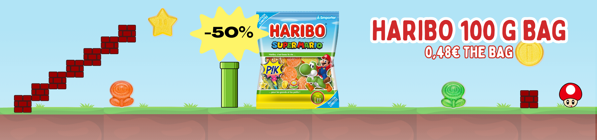 Bannière Mario Haribo - Publié le 22/10/25